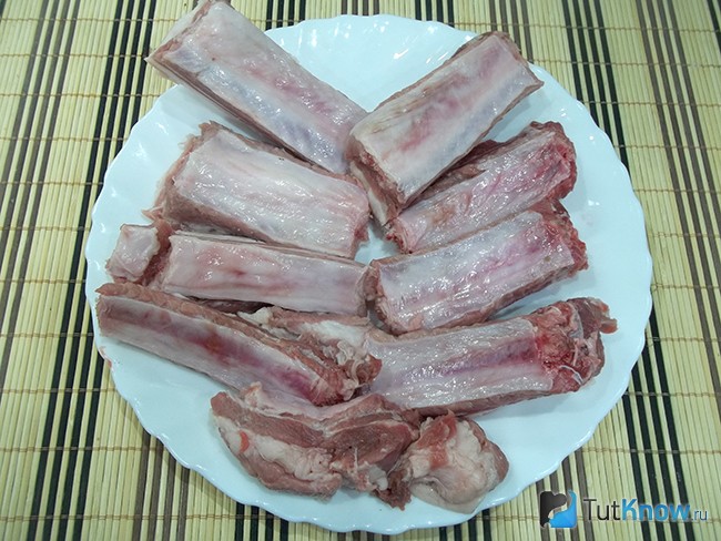 Ребрышки нарезаны