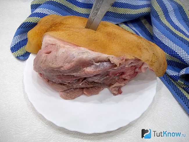Рулька вымыта