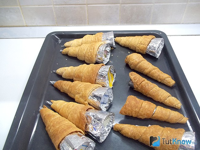 Трубочки испечены