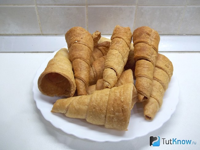 Трубочки испечены