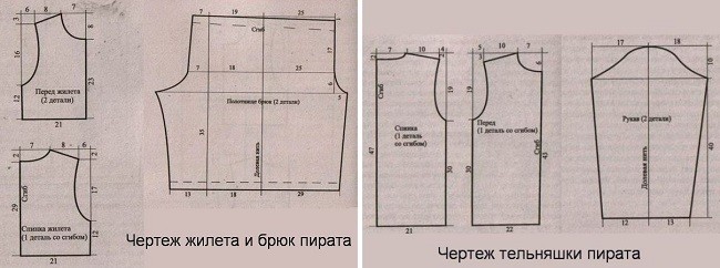 Выкройка для пиратской жилетки