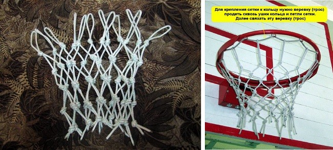 Самодельная баскетбольная сетка