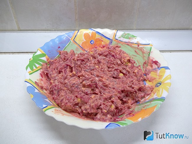 Начинка перемешана