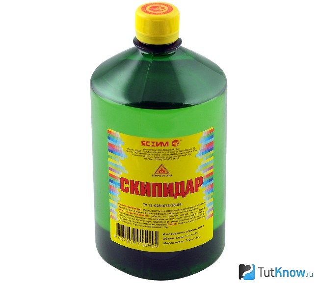 Скипидар для приготовления пропитки