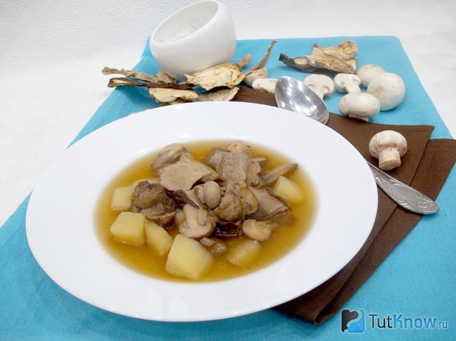 Готовая грибная солянка