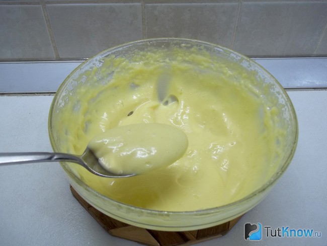 Продукты взбиты миксером