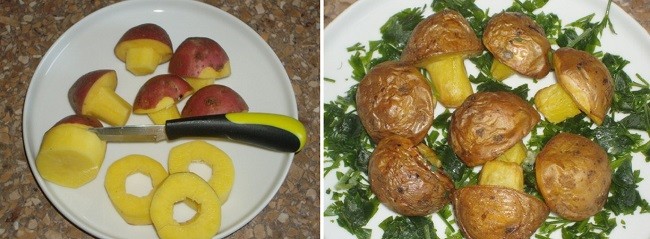 Грибы из картошки