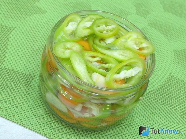 Овощи залиты рассолом
