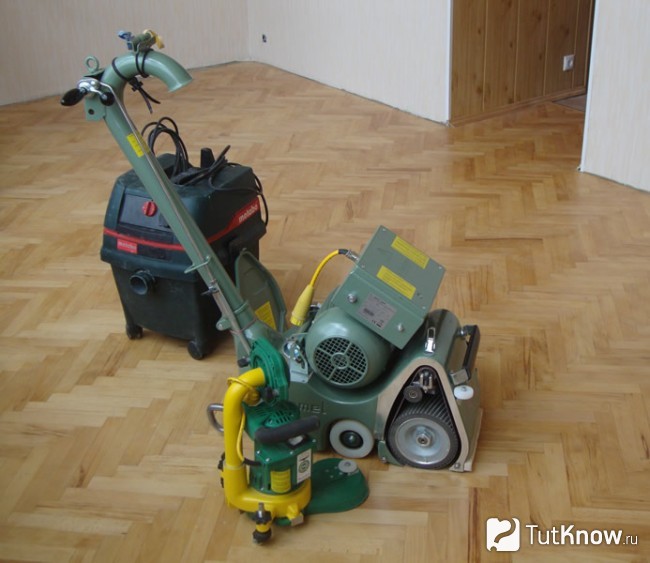Шлифовка паркета