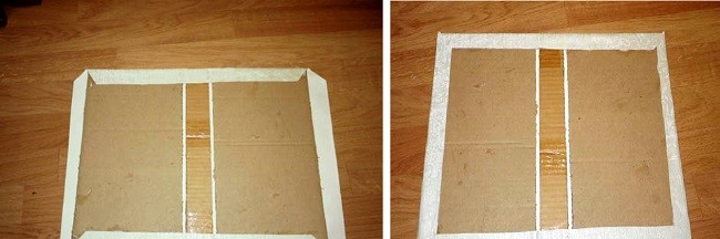 Приклеивание бумаги к основе журнала