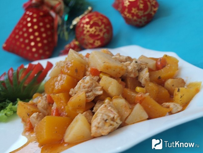 Как приготовить овощное рагу с курицей