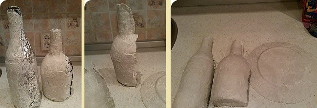 Нанесение гипса на заготовки