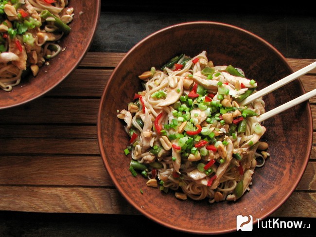 Рецепты приготовления лапши удон с курицей и овощами