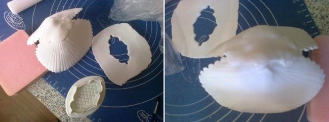 Пошаговое изготовление раковины из мастики