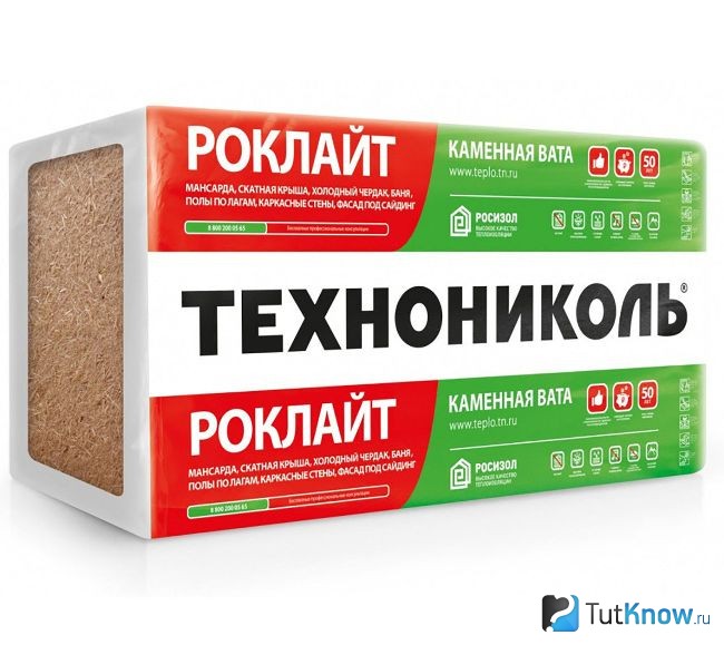 Утеплитель каменная вата РОКЛАЙТ