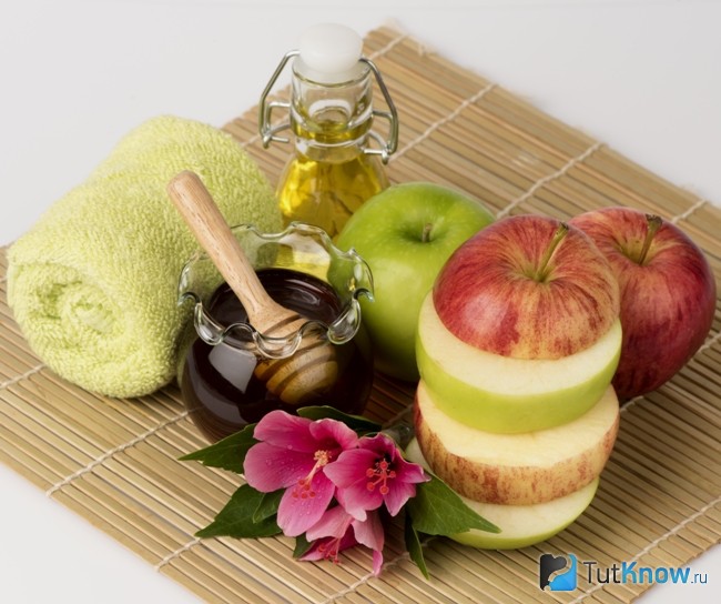 Ингредиенты для приготовления яблочной маски
