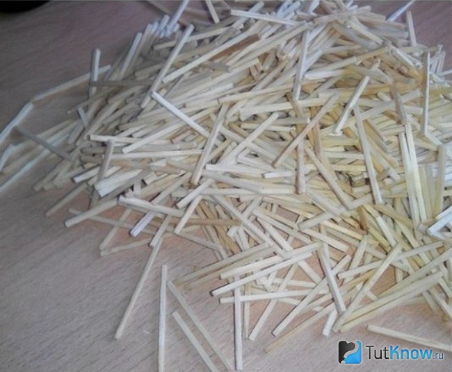 Спички для изготовления картины