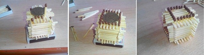 Кубик из спичек