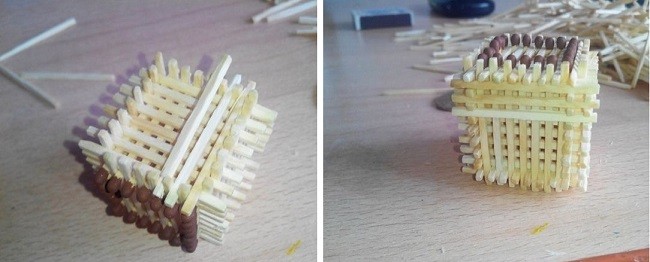 Квадратная заготовка из спичек