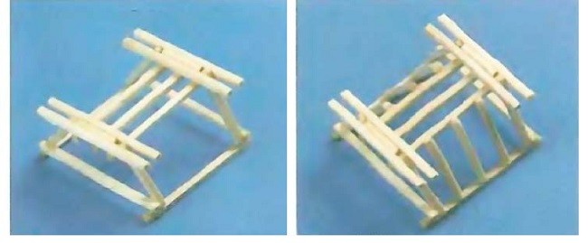 Усиление каркаса телеги из спичек