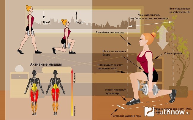 Схема выполнения тренировок с гантелями