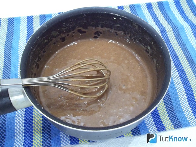 Продукты прогреты до растворения какао