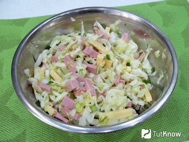 Продукты вымешаны