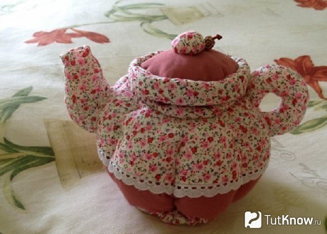 Готовый чайник из ткани