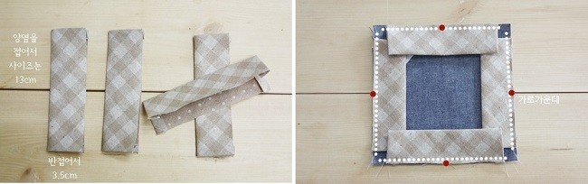 Боковые заготовки для вазы из ткани