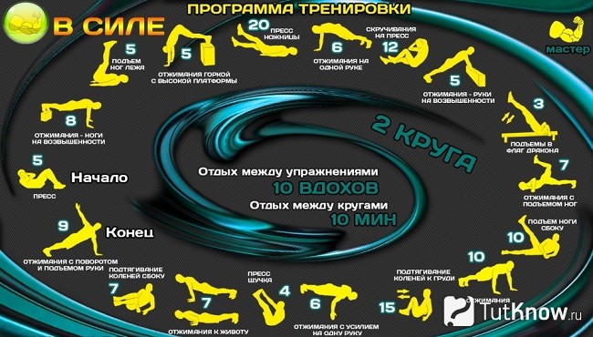Пример программы тренировок