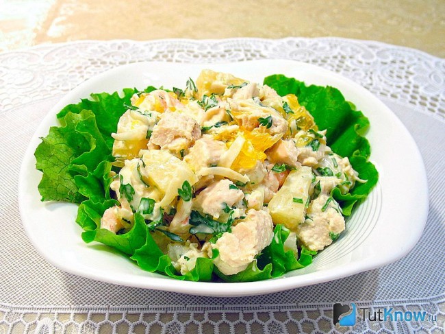 Салаты с курицей