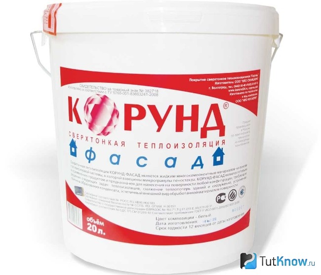 Теплоизоляция для фасада Корунд