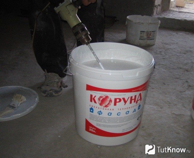 Перемешивание термокраски Корунд