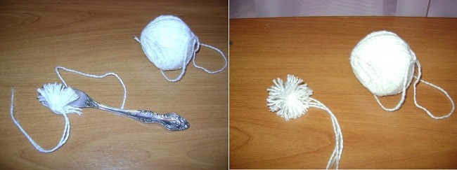 Готовые маленькие помпоны для рук