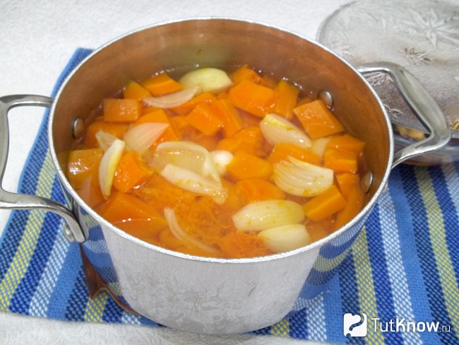 Овощи отварены