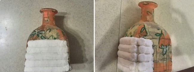 Приклеивание полосками массы из бумаги