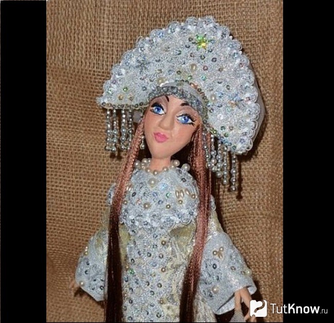 Формирование кокошника куклы