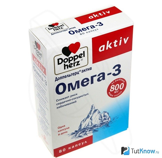 Омега 3 в коробке