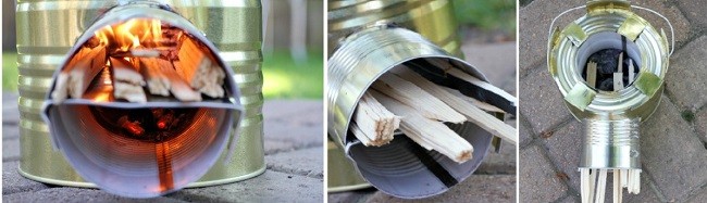 Готовая печка-щепочница