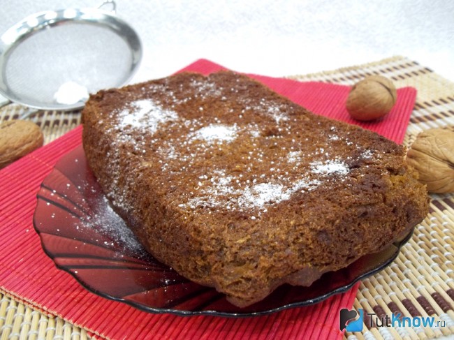 Готовый тыквенный кекс с корицей