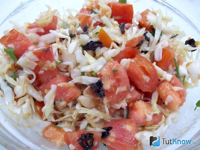 Продукты перемешаны