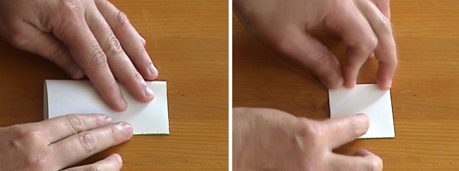 Пошаговое складывание заготовки из бумаги