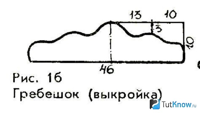 Шаблон гребешка Петуха