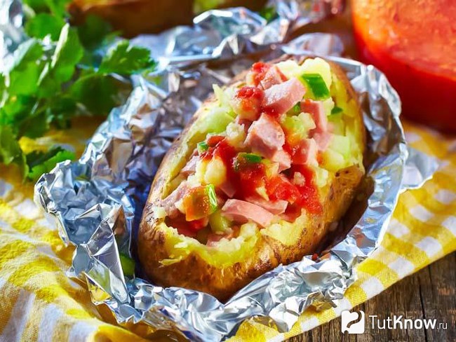 Картофельные лодочки с фаршем