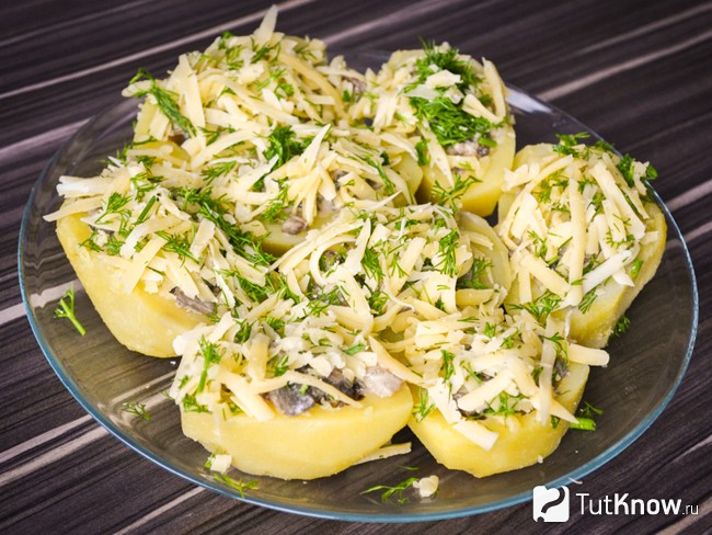 Картофельные лодочки с курицей
