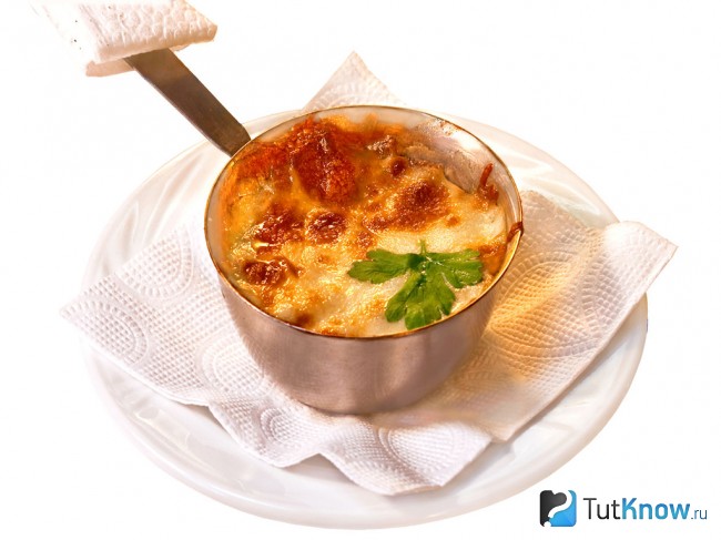 Готовый жульен с грибами и курицей