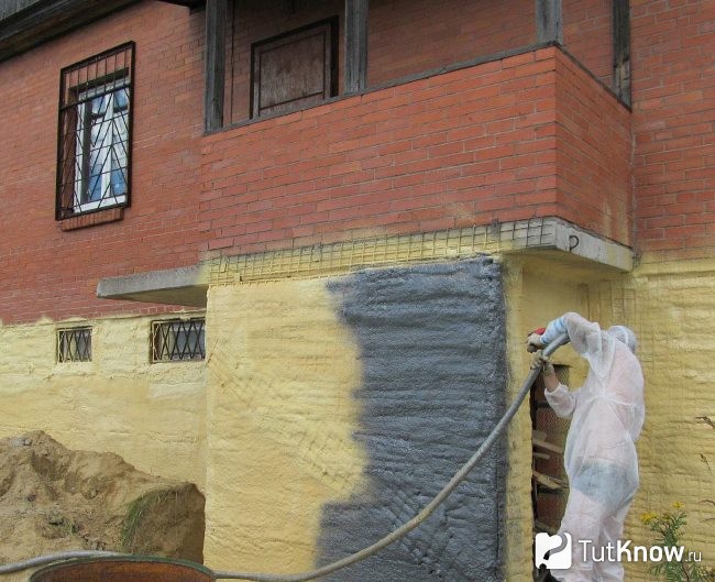 Теплоизоляция фундамента пенополиуретаном