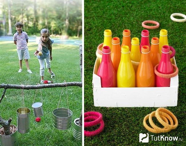 Игра из пластиковых бутылок и колец