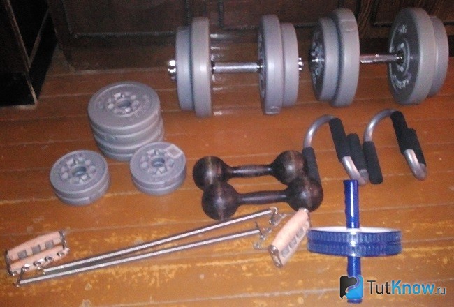 Спортинвентарь для домашних тренировок