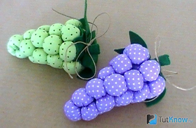 Виноград из ткани